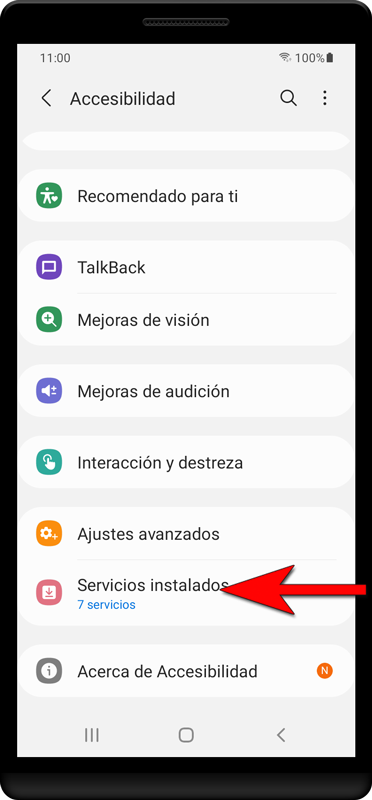 Busca «Servicios».