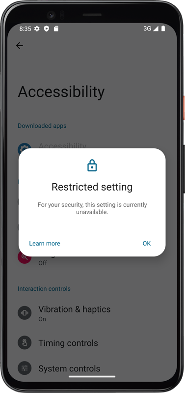 Aparecerá un mensaje como el que se muestra en la captura de pantalla.