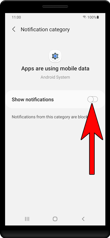 Turn off «Show notification».